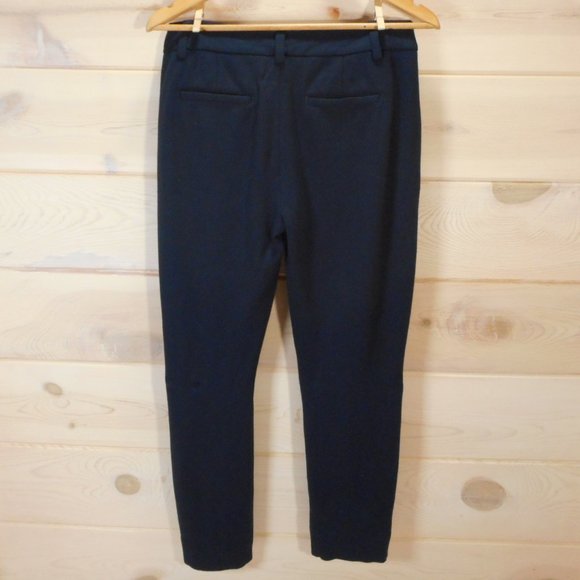 Cabi Agency Trouser Womens 6 Ponte Ankle Pants Navy Stretch Pockets 5499 - Picture 4 of 7